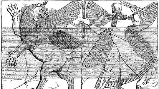 Marduk battles Tiamat